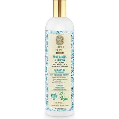 Natura Siberica Mint Bereza & Retinol šampon pro mastné vlasy 400 ml
