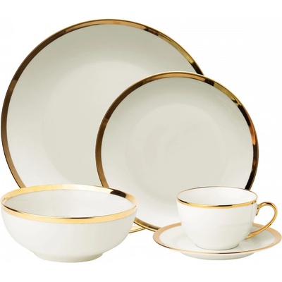 Lunasol Porcelánový set zlatý Flow 20 ks