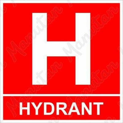 Označení hydrantu, plast 300 x 300 x 1,1 mm, fotoluminiscenční