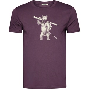GreenBomb Мъжка тениска GreenBomb Ski Bear Guide T-shirt - Berry Bark (217-0594-0112)