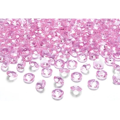 PartyDeco Светлорозви диамантени конфети 12 мм