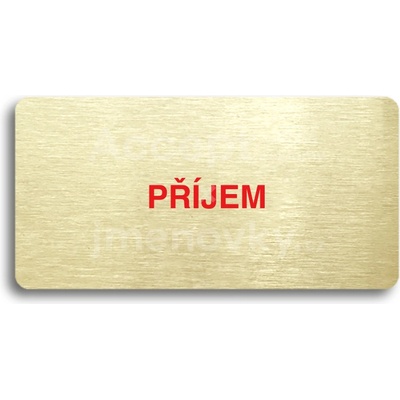 ACCEPT Piktogram PŘÍJEM - zlatá tabulka - barevný tisk bez rámečku