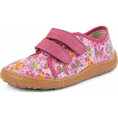 Froddo Dievčenské plátené barefoot tenisky Canvas Fuxia/pink