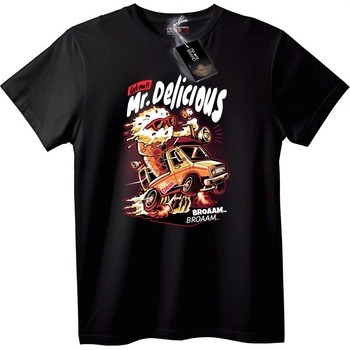 NOONEBRAND Тениска Г-н Деликатен Автомобил - S, Black