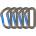 DMM Карабинер с щифт Dmm Shadow Snapgate carabiner - Titanium / Blue - размер Straight Gate (1-Pack) (321-0028-0611)