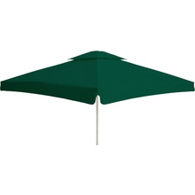 Perfecta Parasols Slunečník Biggie Square 5 x 5 m (bílá kostra, potah s volánem) Lahvově zelená