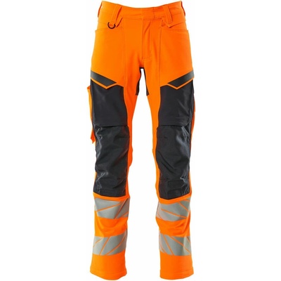 MASCOT ACCELERATE SAFE 19479-711-14010 Reflexné bezpečnostné nohavice HI-VIS reflexná oranžová / tmavomodrá, klasická veľkosť