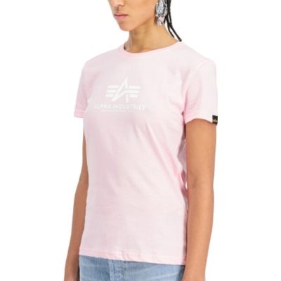 Alpha Industries dámske tričko New Basic t T BL W pastel pink ružová