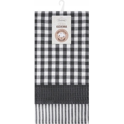 EUROFIRANY LUCY 50 x 70 cm 3 ks oceľovo sivé