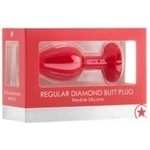 Ouch! by Shots Ouch! Silicone Plug with Diamond Accent Regular Black