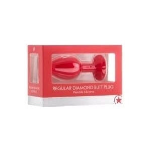 Ouch! by Shots Ouch! Silicone Plug with Diamond Accent Regular Black