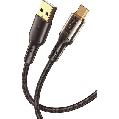 XO NB229 USB - microUSB, 2,4A, 1m, černý