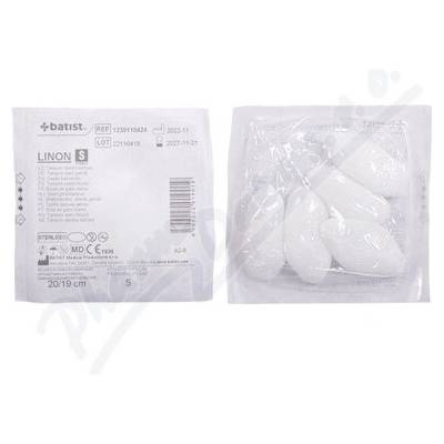 LINON S tampon z gázy stáčený sterilní 20/19cm 5 ks
