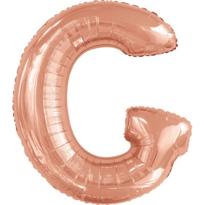 Amscan Foliové písmeno G rose gold 100 cm
