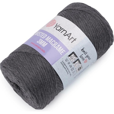 Stoklasa Pletací příze Twisted Macrame 250 g rozčesávací Balení: 1 ks, Varianta: 16 (758) šedá tmavá 16 (758) šedá tmavá