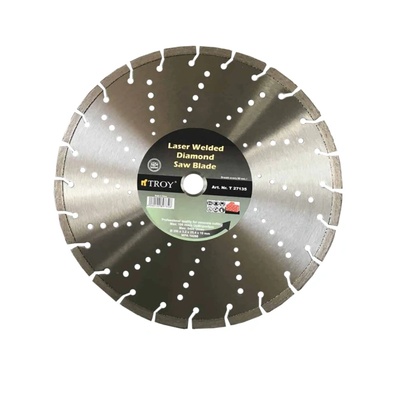 TROY Сегментиран диамантен диск за бетон troy, ф350х25.4х3.2 мм (t 27135)