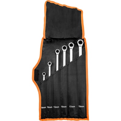 Neo Tools Klíče s ráčnou dlouhé sada 6 kusů 8 - 19 mm měkké pouzdro 09-370