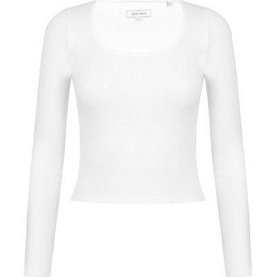 Jack Wills Тениска Jack Wills Women's Long-Sleeve T-Shirt - Vintage White