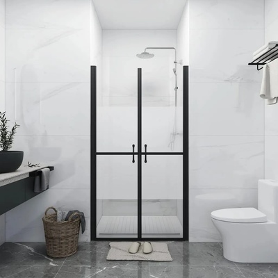 vidaXL Врата за душ, полуматирано ESG стъкло, (93-96)x190 см (150836)