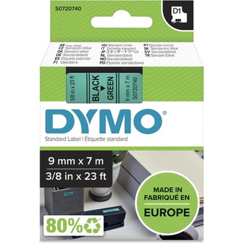 DYMO páska D1 9mm x 7m, čierna na zelenej 40919