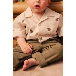 Donsje Детска риза с лен Donsje Deccie Shirt Frogs (4116801)