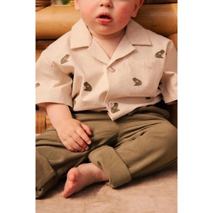 Donsje Детска риза с лен Deccie Shirt Frogs (4116801)