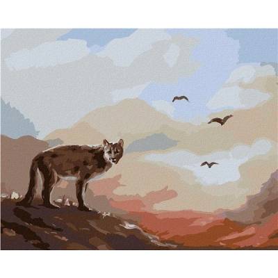 zuty Malování Podle Čísel Puma Ptáci A Západ Slunce D. Rusty Rust 40 x 50 Cm Plátno Rám