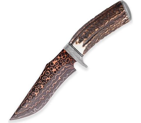 Dellinger Copper Crown dark damascus