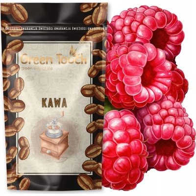 Green Touch MLETÁ KÁVA ochutená MALINOVÁ Šťavnatá malina arabica 200 g