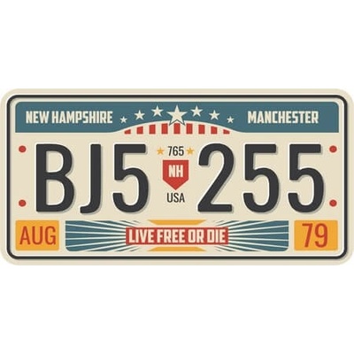 Ceduľa USA značky - New Hampshire Manchester