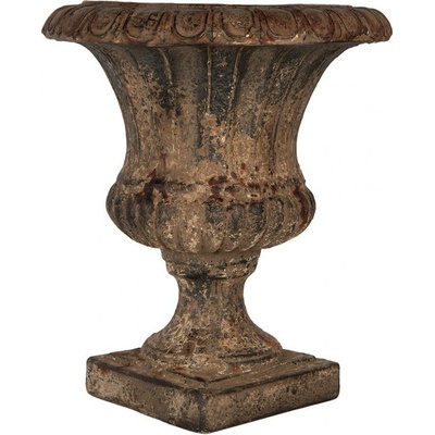 Clayre & Eef Hnědý antik květináč s patinou historie ve vaší zahradě - 35x40 cm