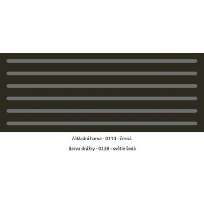 Dollken Schodová hrana TK New Generation A 40, 250cm 0110/0138 černá/sv. šedá