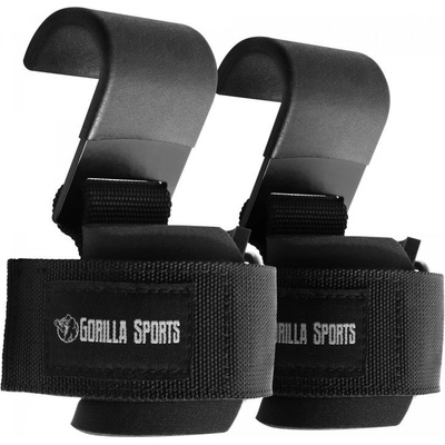 Gorilla Sports Posilovací háky sada 2 ks černá/bílá – Zboží Dáma