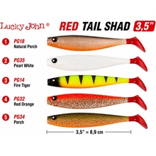 Lucky John Red Tail Shad 3,5" PG32 5ks