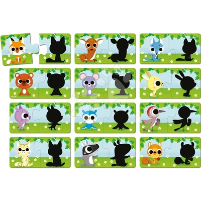 Janod Duonimo Nájdi tiene zvieratká 24 dielov