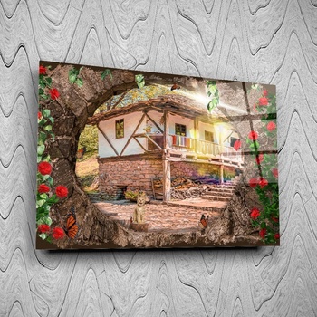 Art gift Стъклено АРТ пано - Възрожденски дом