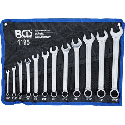 BGS technic Sada očkoplochých klíčů palcové velikosti 1/4" - 15/16" 12dílná BGS 1195