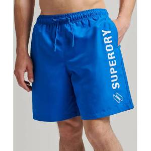 Superdry Бански гащета Superdry Code Applque 19Inch swimming shorts - Blue (Blue Bay)