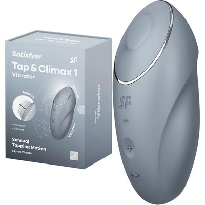 Клитор стимулатор, вибриращ и потупващ - Tap & Climax 1 Grey (SATISFY470)
