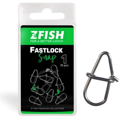 Zfish Karabinka Fastlock Snap Veľkosť 1 10ks 9kg
