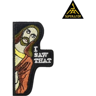 Ježíš to viděl, nášivka na suchý zip. Patch 4 cm x 8 cm – Zboží Dáma