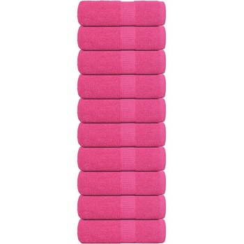 vidaXL Кърпи за гости FROGN 10 бр. Розови 30x50 см 360 г/м2 (137045)