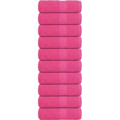 vidaXL Кърпи за гости FROGN 10 бр. Розови 30x50 см 360 г/м2 (137045)