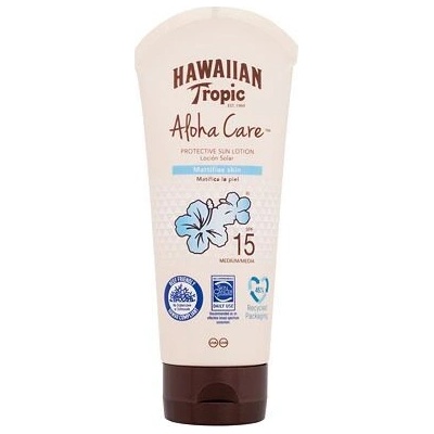Hawaiian Tropic opaľovacie mlieko zmatňujúci SPF15 Aloha Care ( Protective Sun Lotion Mattifies Skin) 180 ml