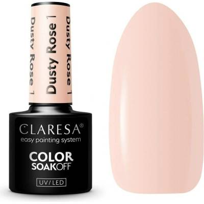 Claresa SoakOff UV/LED Color Dusty Rose gelový lak na nehty odstín 1 5 g