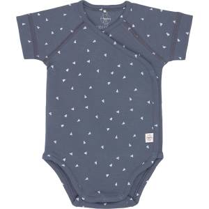Lassig Бебешко боди с къс ръкав Lassig - Gots, 50/56 cm, 0-2 м, Triangle Blue (4042183416434) - baby