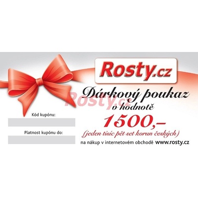 Rosty.cz DÁRKOVÝ POUKAZ 1500,- Kč – Hledejceny.cz