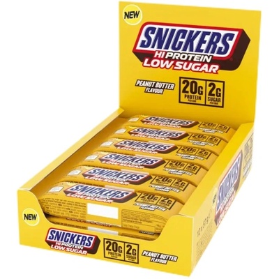 Snickers and Mars Snickers Hi-Protein Bar | Low Sugar [12 x 57 грама] Фъстъчено масло
