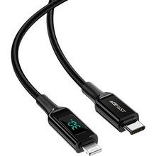 Acefast C6-01 MFI USB Type C - Lightning, 1,2m, černý
