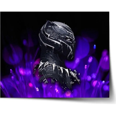 Sablio Plagát BLACK PANTHER Fialová luminiscencia - 60x40 cm